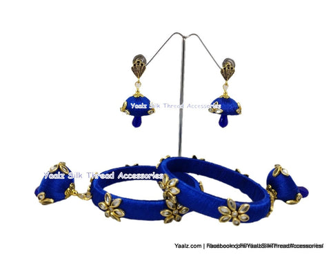 silk thread Bangle & Earring