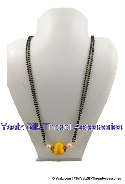 Yaalz Mangalsutra Chain With Gold Silk Thread Bead