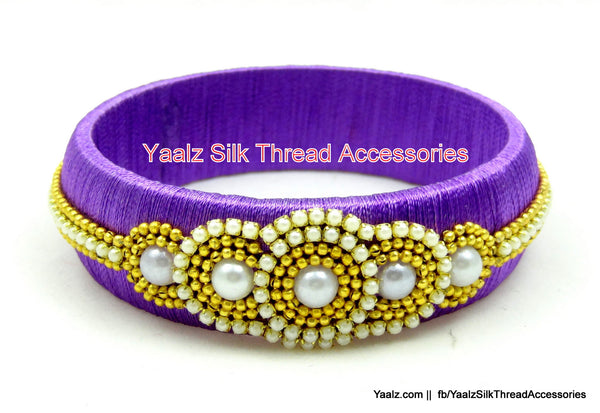 silk thread Single Bangle Collections 