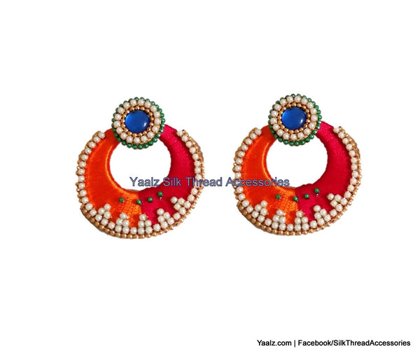 silk thread Chand Bali Earring 