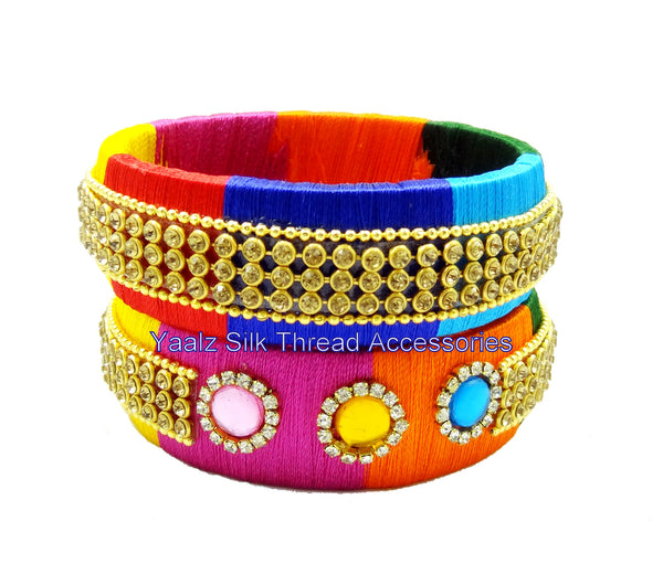 silk thread Single Bangle Collections 