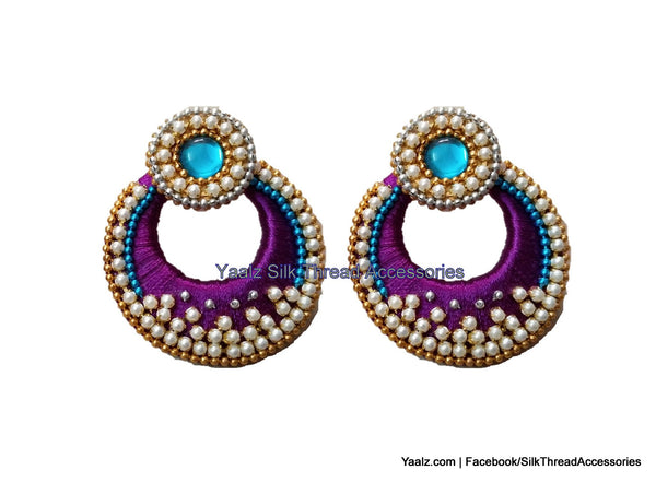 silk thread Chand Bali Earring 