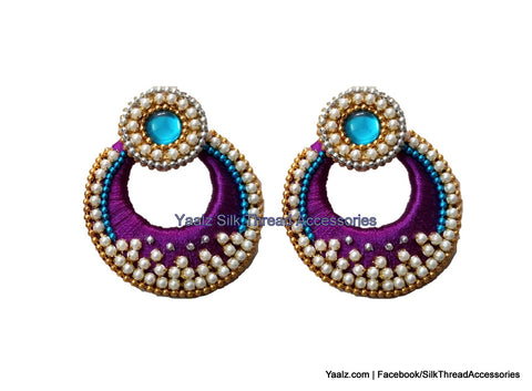 silk thread Chand Bali Earring 