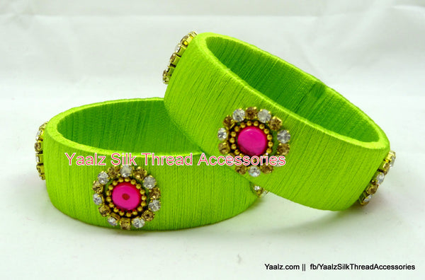 silk thread Single Bangle Collections 