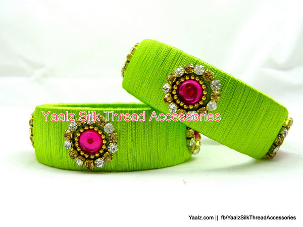 silk thread Single Bangle Collections 