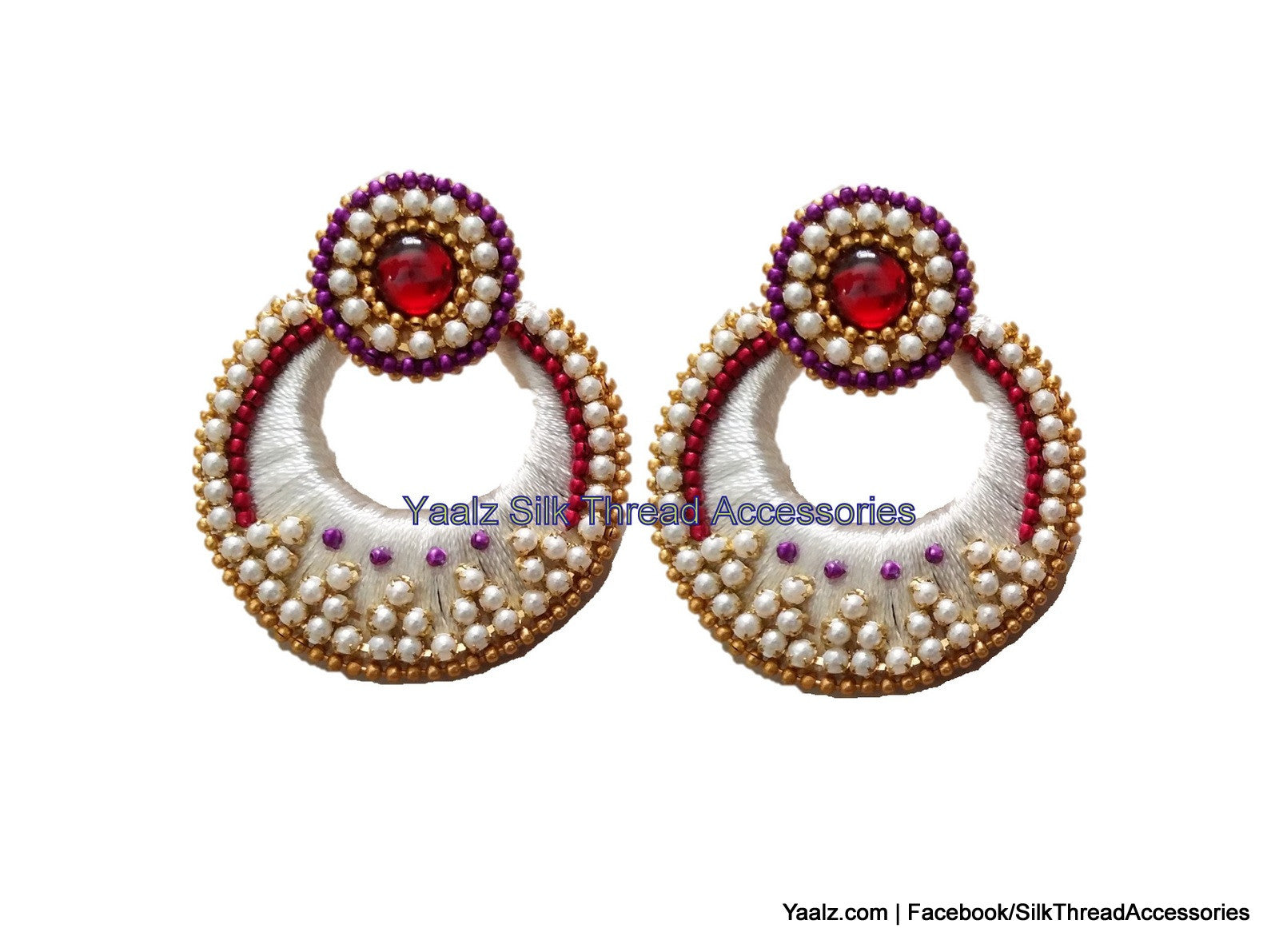 Amazon.com: Yaalz Silk Thread Beautiful Trendy & Elegant Festival Wear Chand  Bali Jhumka Earrings For Women / Girls In Multiple Colors: Clothing, Shoes  & Jewelry