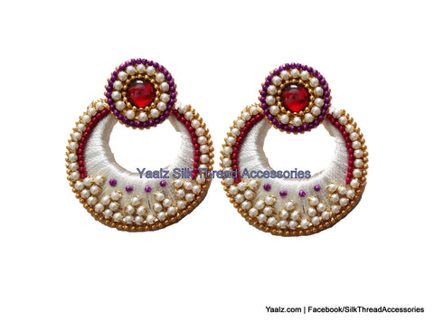 silk thread Chand Bali Earring 