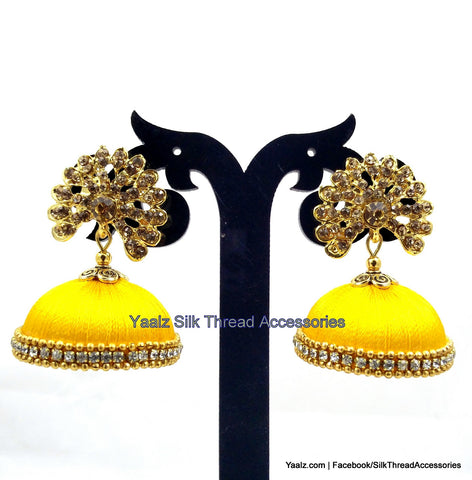 silk thread Grandeur Jumka Collections 