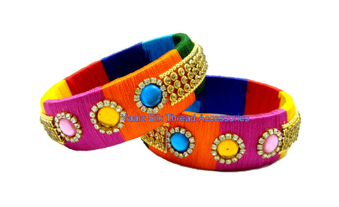 silk thread Single Bangle Collections 