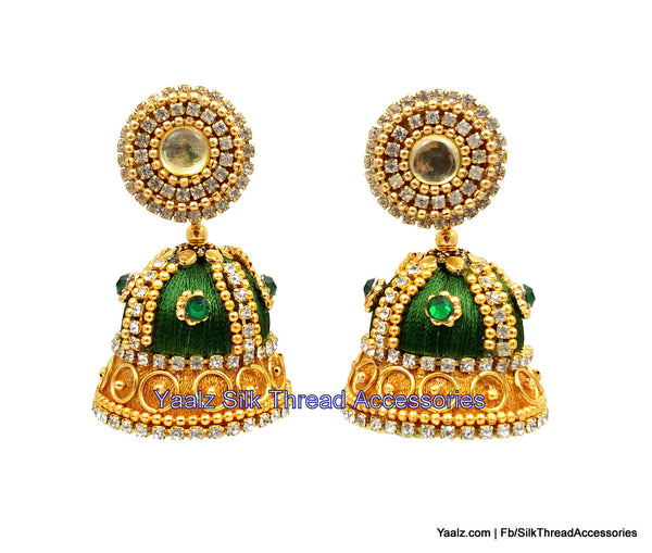 silk thread Grandeur Jumka Collections 