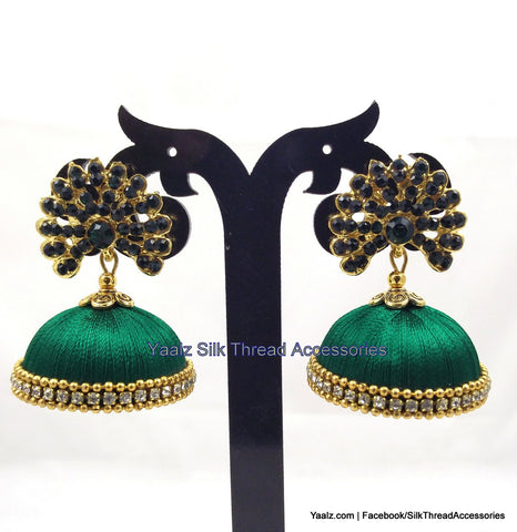 silk thread Grandeur Jumka Collections 