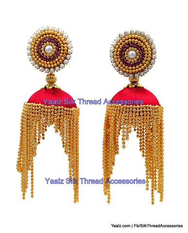 silk thread Grandeur Jumka Collections 