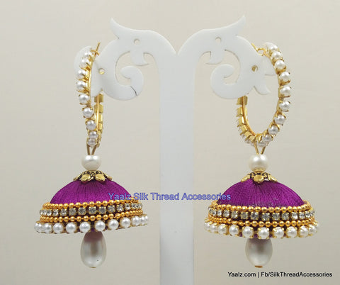 silk thread Grandeur Jumka Collections 