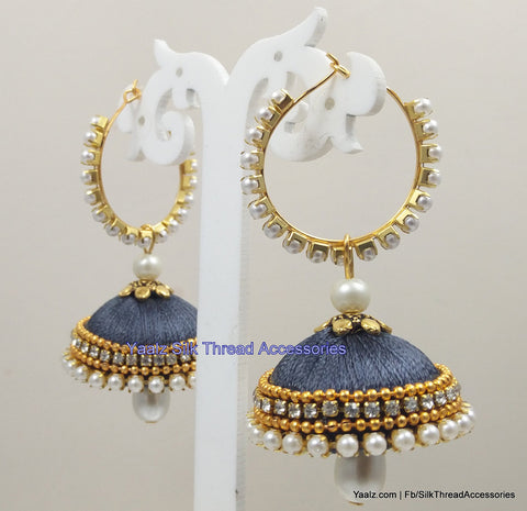 silk thread Grandeur Jumka Collections 