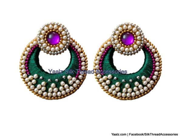 silk thread Chand Bali Earring 