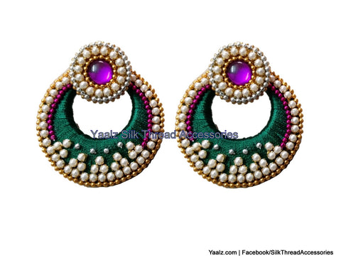 silk thread Chand Bali Earring 