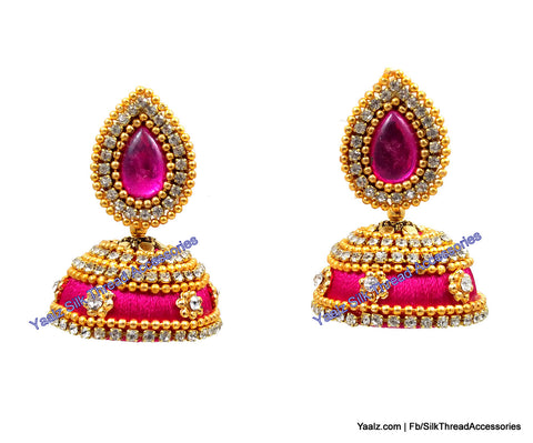 silk thread Grandeur Jumka Collections 