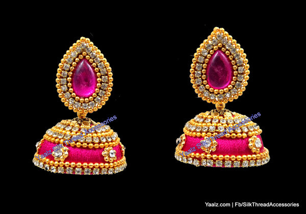 silk thread Grandeur Jumka Collections 