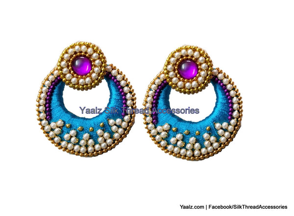 silk thread Chand Bali Earring 