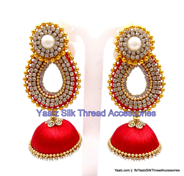 silk thread Grandeur Jumka Collections 