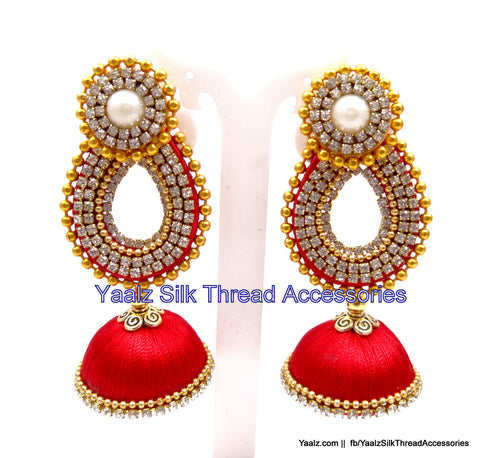 silk thread Grandeur Jumka Collections 