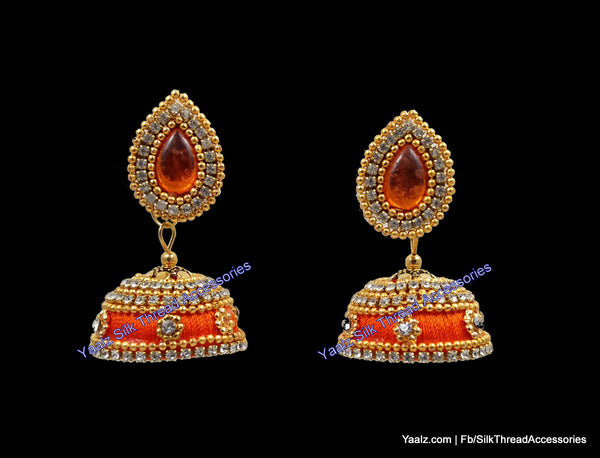 silk thread Grandeur Jumka Collections 