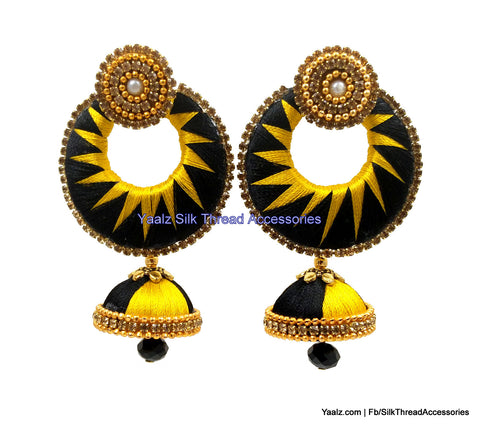 silk thread Grandeur Jumka Collections 