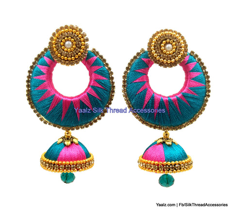 silk thread Grandeur Jumka Collections 