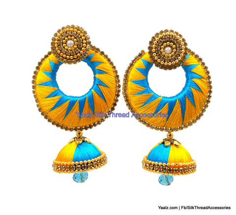 silk thread Grandeur Jumka Collections 