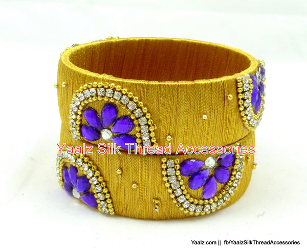 silk thread Single Bangle Collections 