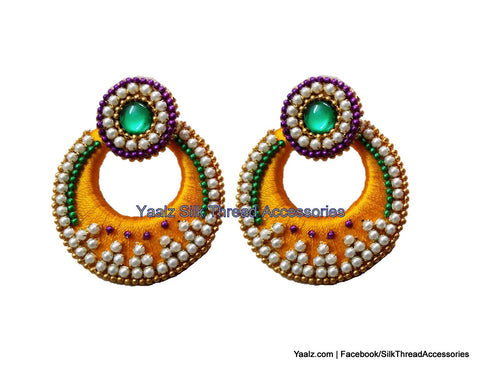 silk thread Chand Bali Earring 