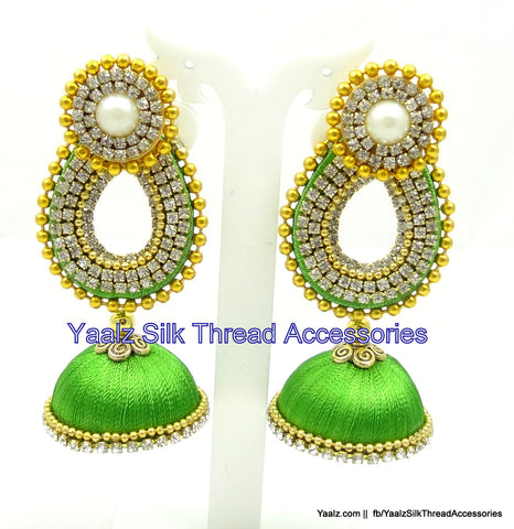 silk thread Grandeur Jumka Collections 