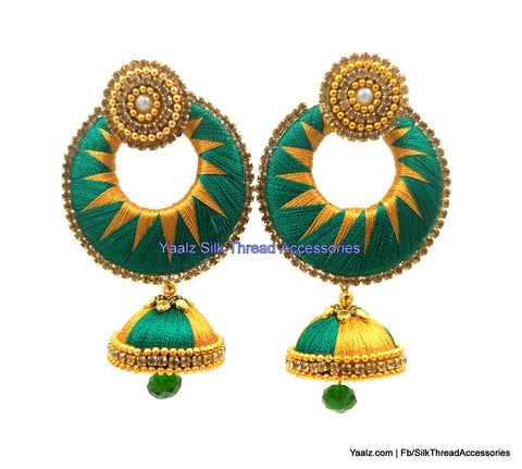 silk thread Grandeur Jumka Collections 