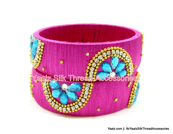 silk thread Single Bangle Collections 