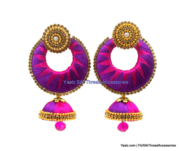 silk thread Grandeur Jumka Collections 