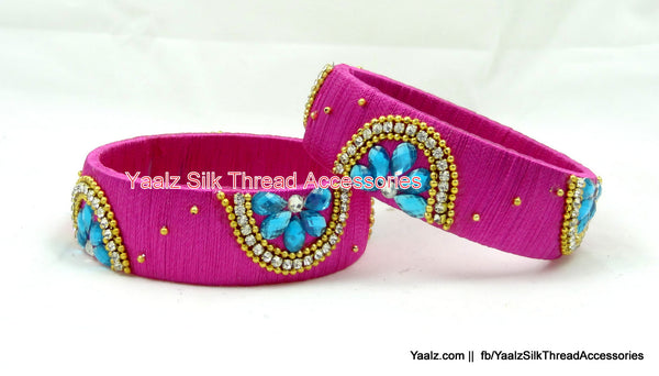 silk thread Single Bangle Collections 
