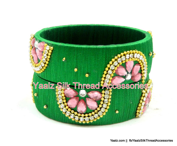 silk thread Single Bangle Collections 