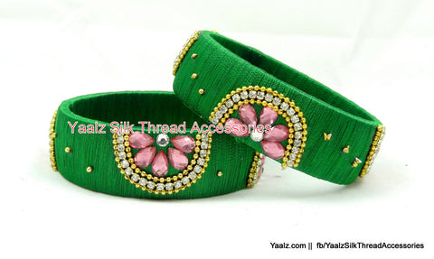 silk thread Single Bangle Collections 