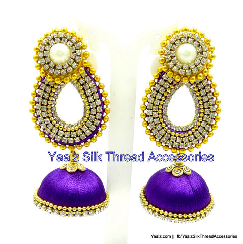 silk thread Grandeur Jumka Collections 