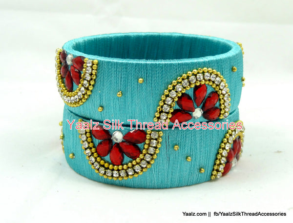silk thread Single Bangle Collections 
