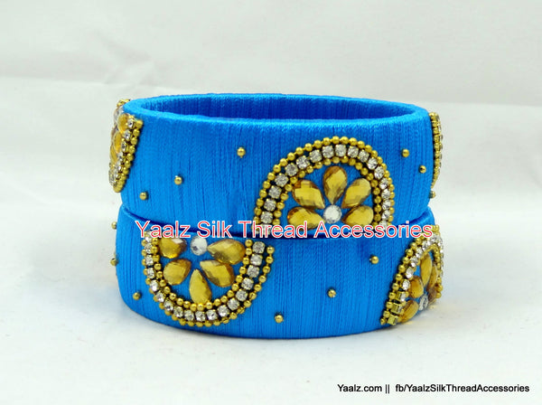 silk thread Single Bangle Collections 
