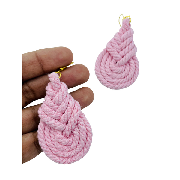 YAALZ Macrame Elegant Weightless Thread Earrings In Drop Pattern for Kids / Adults For Ethnic / Casual Wears