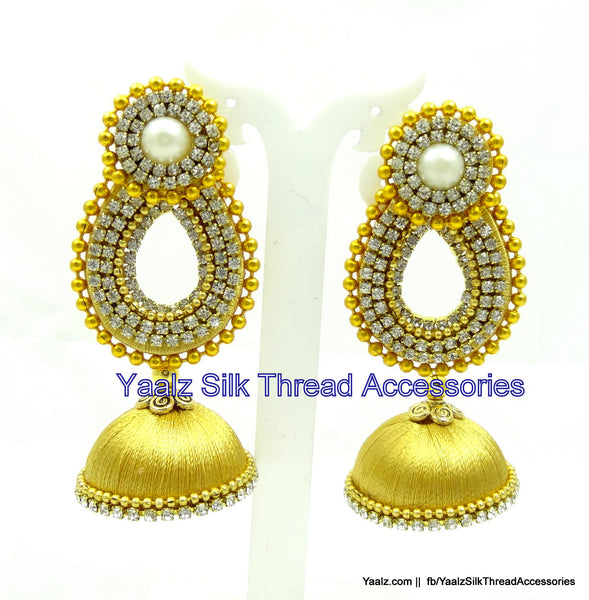 silk thread Grandeur Jumka Collections 