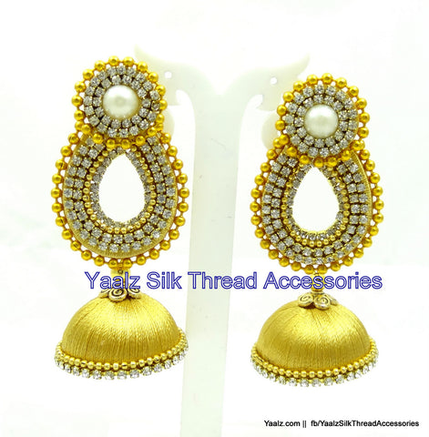 silk thread Grandeur Jumka Collections 