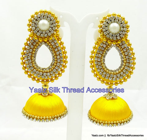 silk thread Grandeur Jumka Collections 