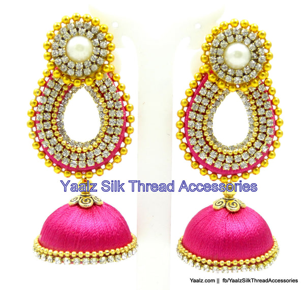 silk thread Grandeur Jumka Collections 