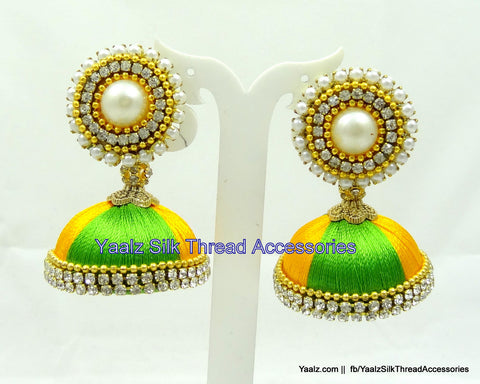 silk thread Grandeur Jumka Collections 