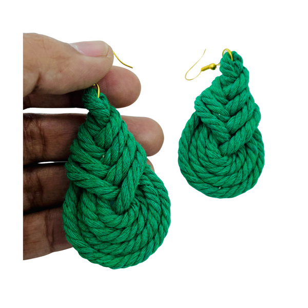 YAALZ Macrame Elegant Weightless Thread Earrings In Drop Pattern for Kids / Adults For Ethnic / Casual Wears