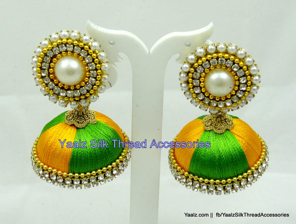 silk thread Grandeur Jumka Collections 