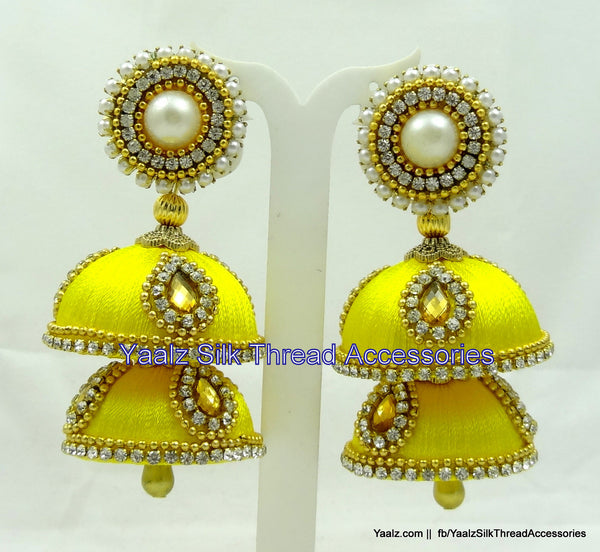 silk thread Grandeur Jumka Collections 